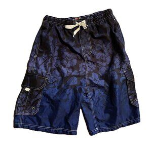 EUC BEVERLY HILLS POLO CLUB Blue Swim Trunks sz S